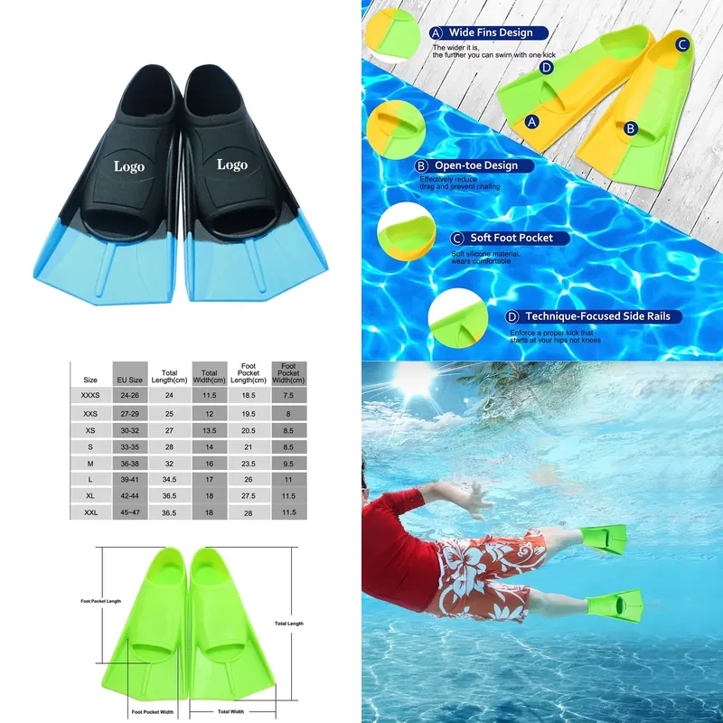Swim Fin Short Blade - Profesjonalne krótkie płetwy silikonowe do nurkowania