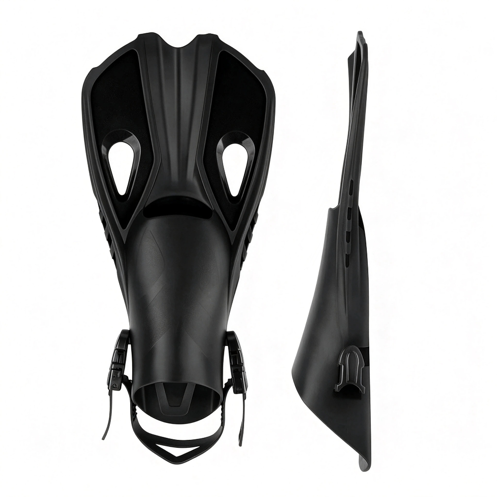 Swim Fin Short Blade - Regulowane, otwarte płetwy pływackie z silikonu,