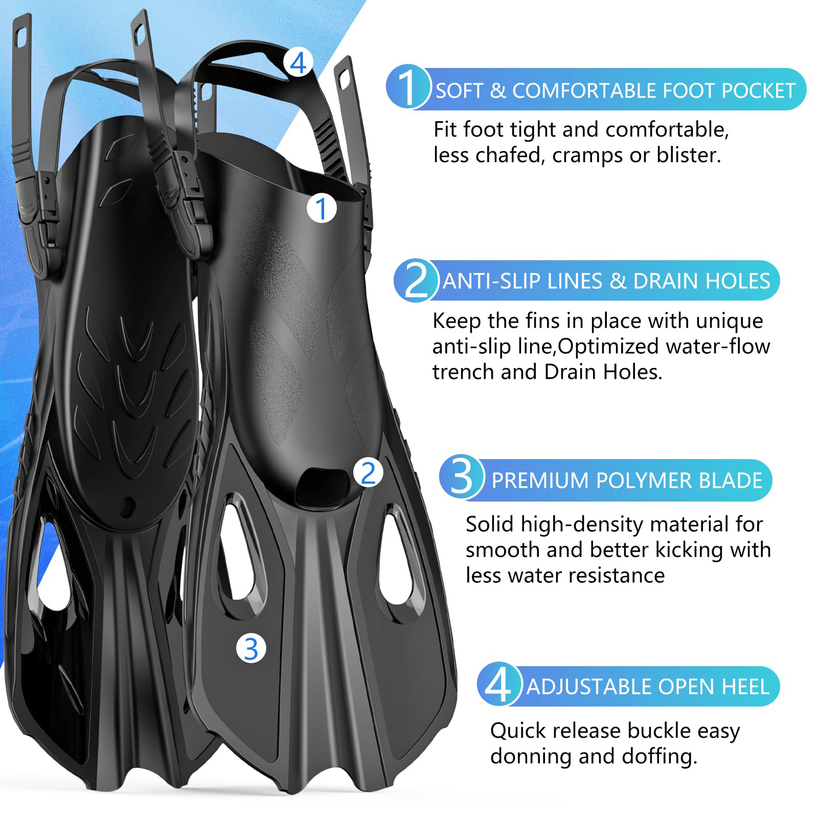 Zestaw do nurkowania 4 w 1: ma – Swim Fin Short Blade recenzja i cena